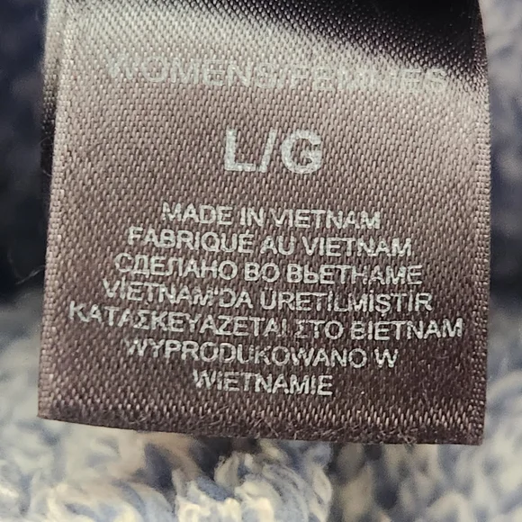 THE NORTH FACE Women’s Deep Pile Fleece Jacket Large Heather Blue Full Zip - Picture 6 of 14